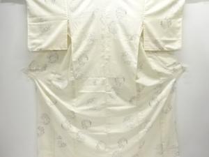 絽草花模様小紋着物